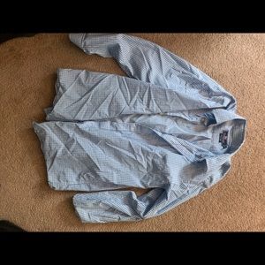 Blue and white button down